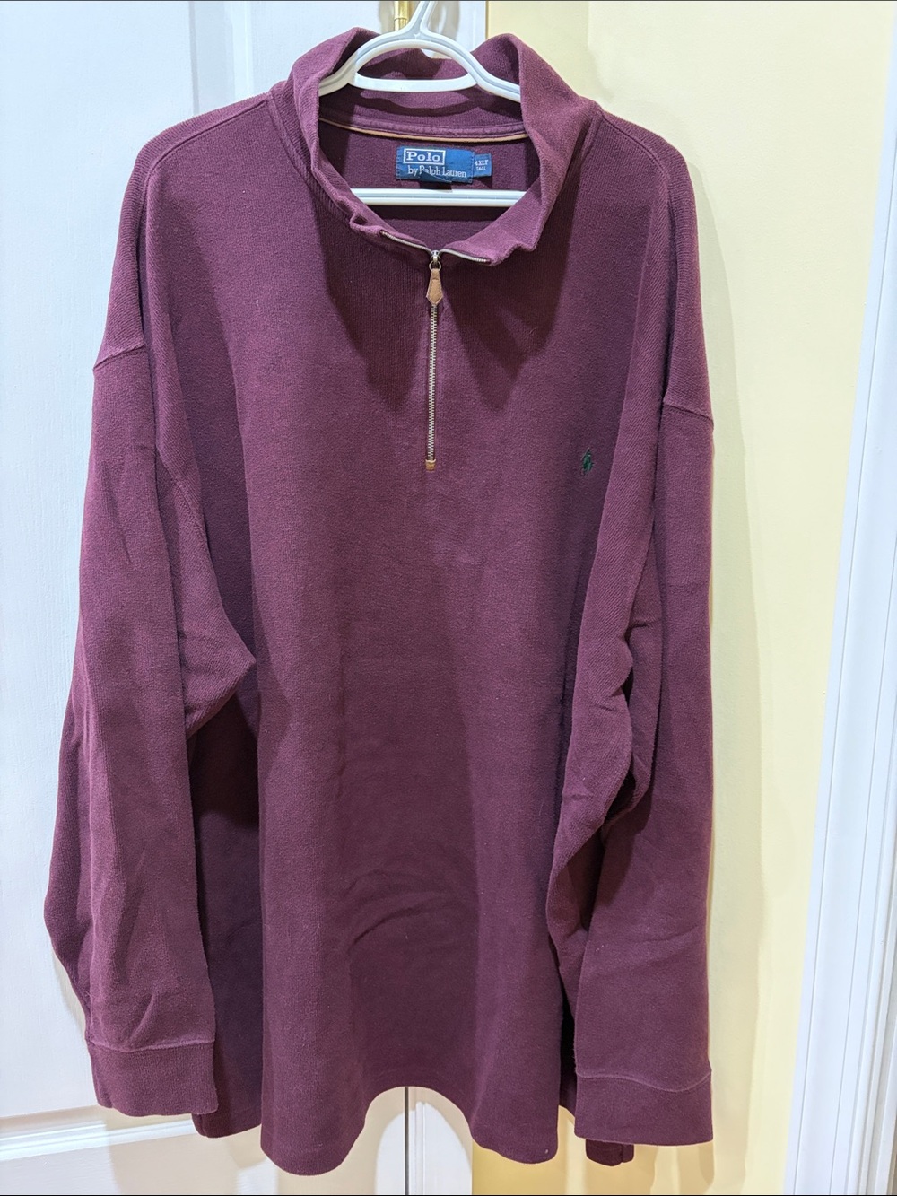Polo by Ralph Lauren Men's Quarter-Zip Pullover Sweater - Plum